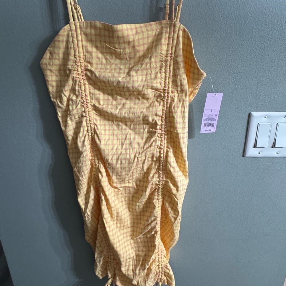 Wild Fable Pink and Yellow Plaid Dress
